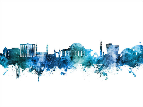 Lilongwe Malawi Skyline Cityscape Poster Art Print