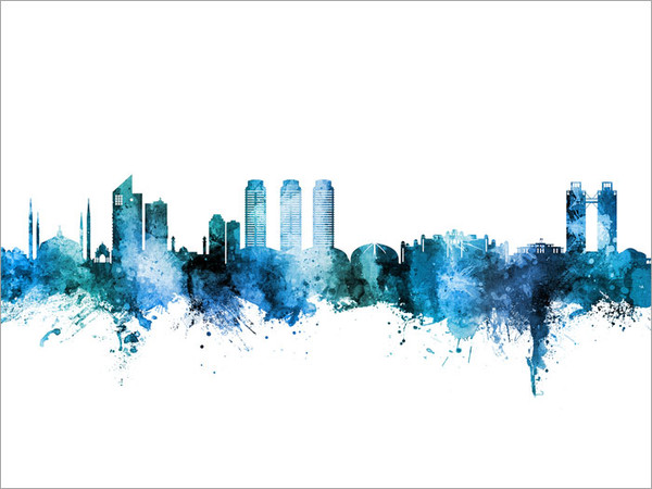 Islamabad Pakistan Skyline Cityscape Poster Art Print Islamabad Pakistan Skyline Cityscape Poster Art Print