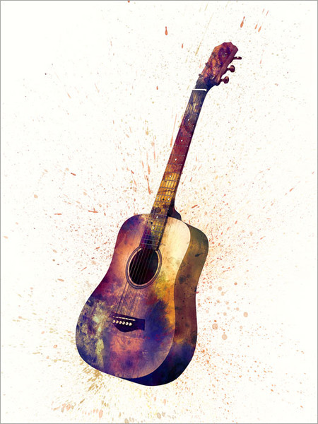 Acoustic Guitar Poster Art Print