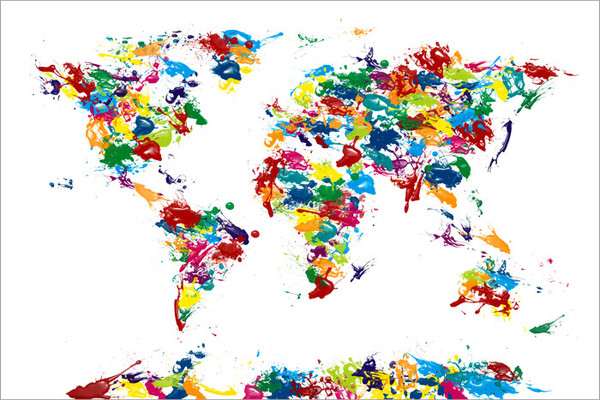 World Map Poster Art Print