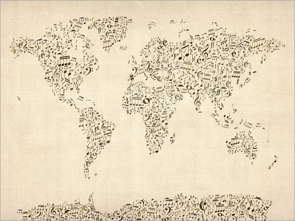 World Map Poster Art Print