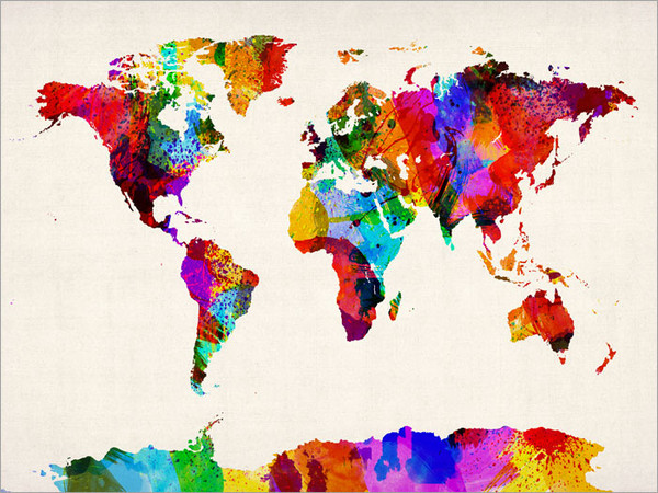 World Map Poster Art Print