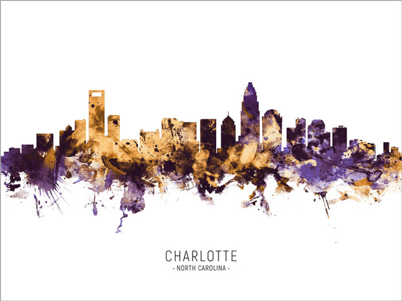 Charlotte North Carolina Skyline #11827 - artPause charlotte-north-carolina-skyline-11827-artpause