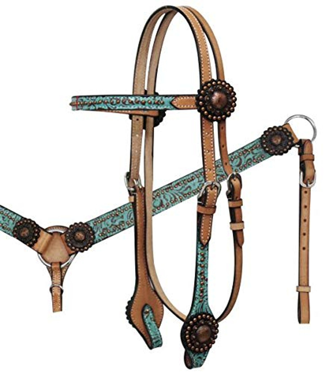 Showman Rhinestone Concho & Cheetah Tack Set - Jeffers