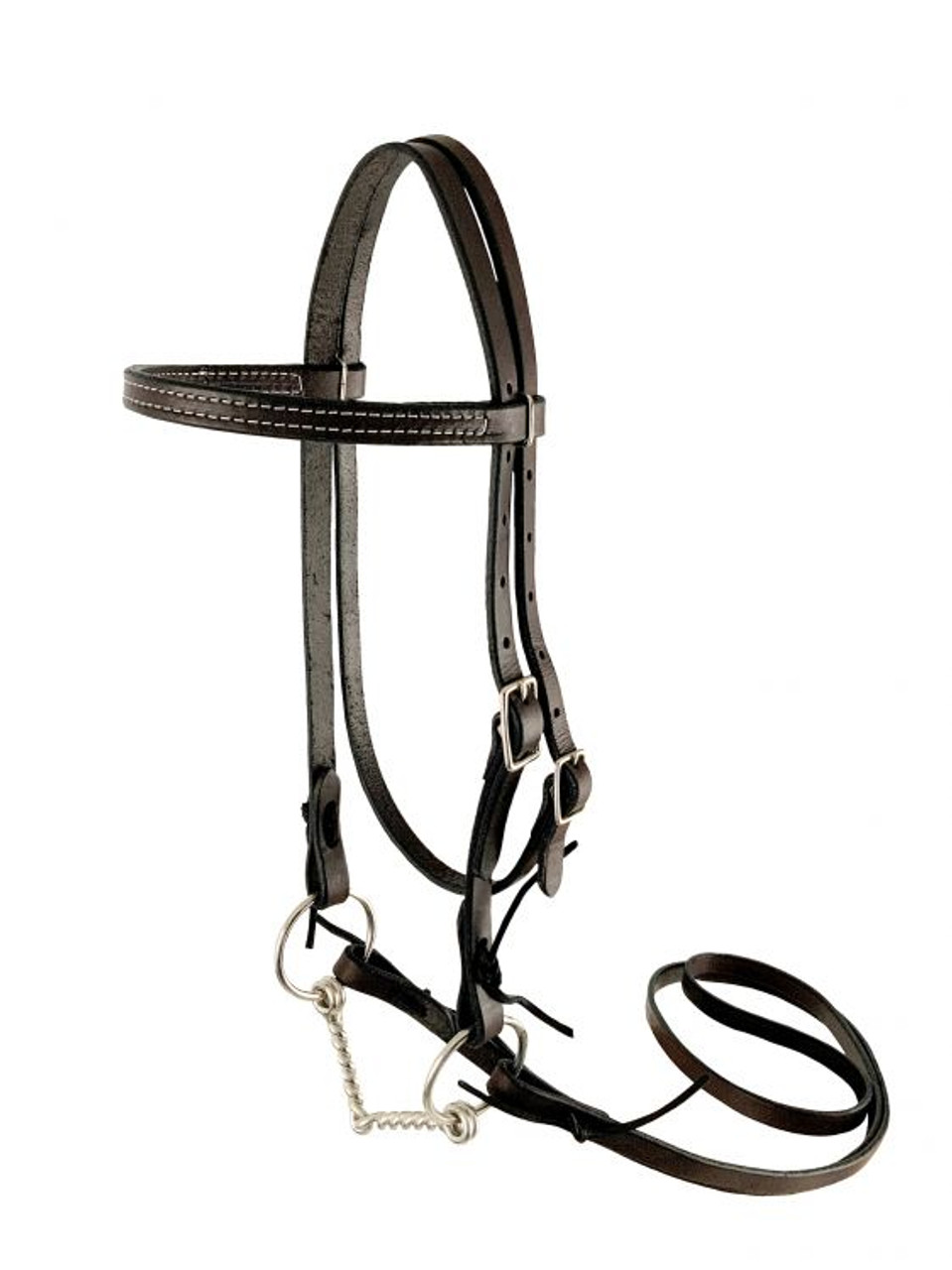 Avila Double Ring Snaffle Bit Headstall