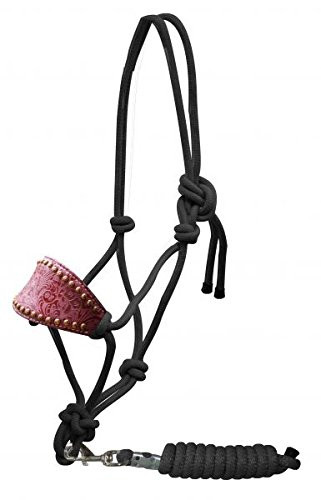 Showman Bronc Style Nylon Rope Halter w/ Filigree Print Noseband ...