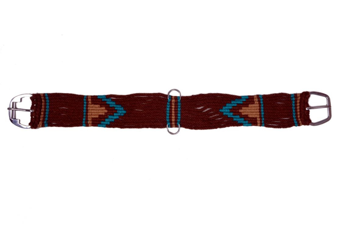 Showman Brown Mohair String Girth w/ Southwest Design - Carolina Tack ...