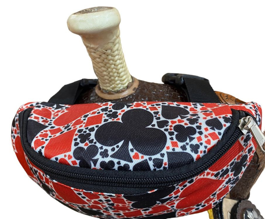 Showman ® Sunflower Print Insulated Nylon Saddle Pouch
