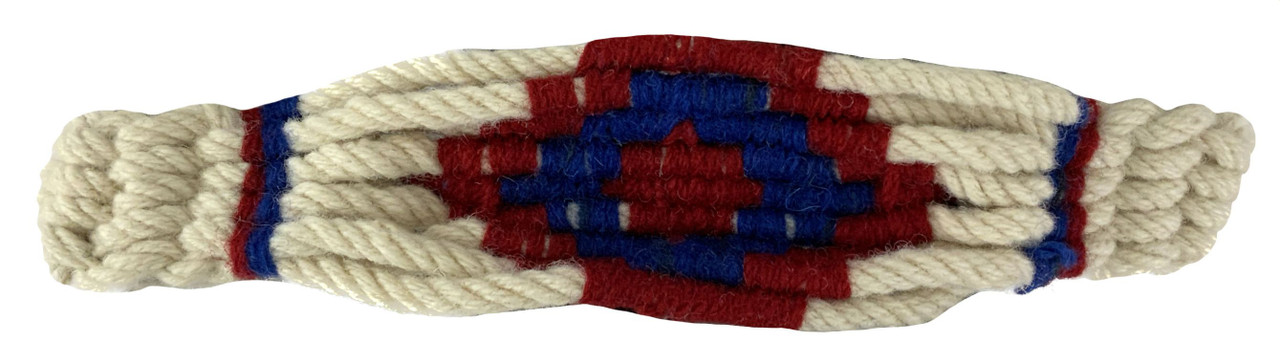 NEW! Showman Mohair Wool Multi Strand Southwest Design Breastcollar - brown, tan, and teal