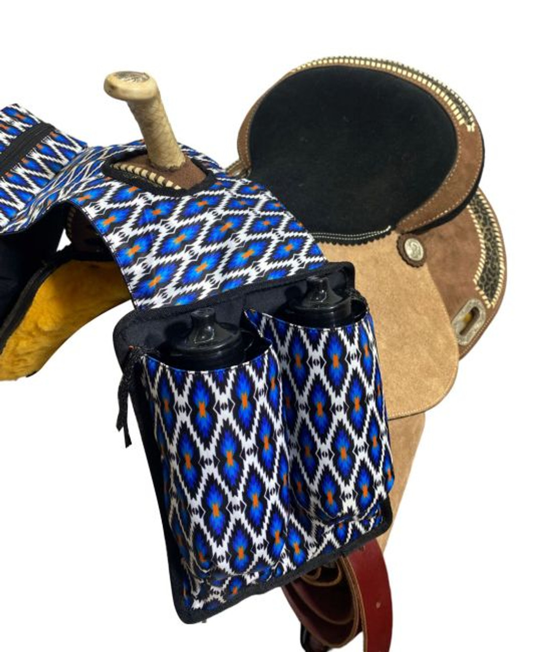 178567 Showman ® Aztec Print Nylon Horn Bag - Blue/Pink/Org/White