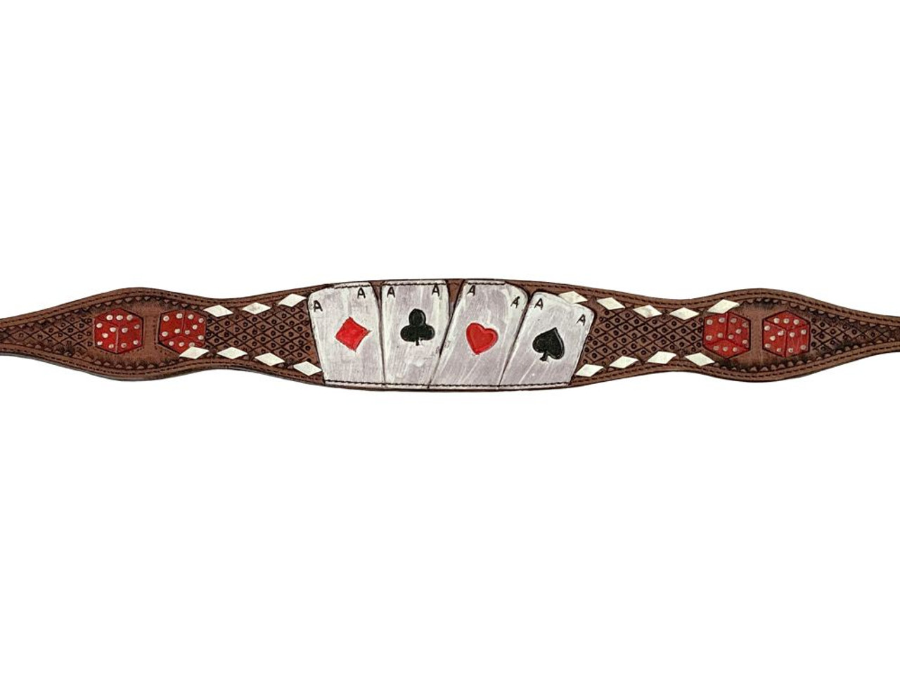 Showman Leather Wither Strap with Crystal Conchos