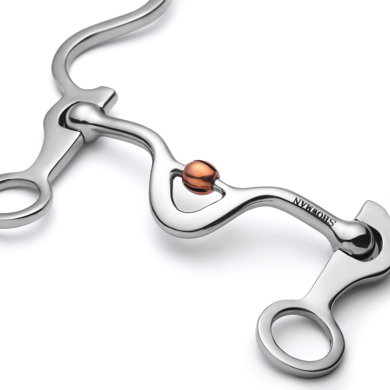 Showman Long S Shank Bit w/ Smooth Low Port Copper Rollers - Carolina ...