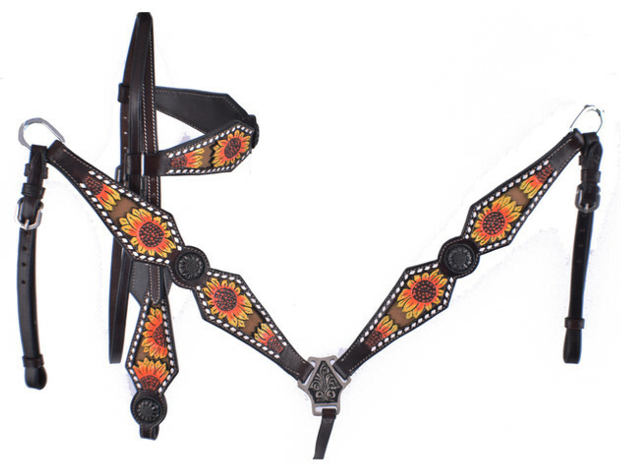 Klassy Cowgirl Leather Single Ear Headstall & Breast Collar Set w/ Louis  Vuitton Inlays - Carolina Tack Supply Inc