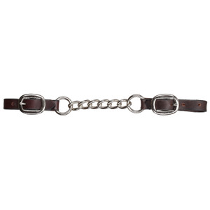Showman Argentina Cow Leather Curb Chain