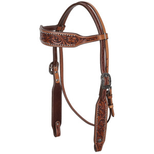 Showman Gardenia Argentina Cow Leather Browband Headstall