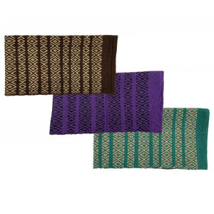 32" x 64" Double Weave Woven Saddle Blanket w/ Diamond Design
