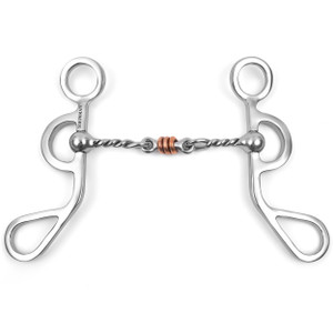 Showman Argentine Shank Bit w/ Jointed Twisted Wire Dogbone