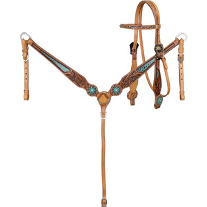 Showman Everglade Browband Headstall & Breast Collar Set