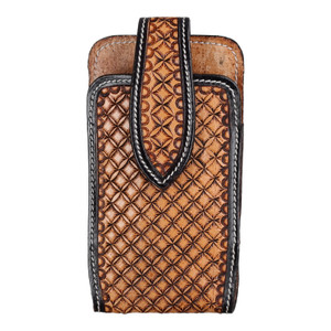 Showman Waffle Tooled Cell Phone Holder