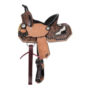 Double T Wildhide Series Alma Youth Barrel Style Saddle - 8 Inch