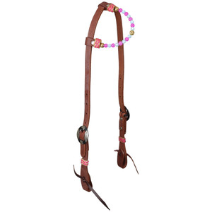 Showman Seaside Pearl Argentina Cow Leather Single Ear Headstall