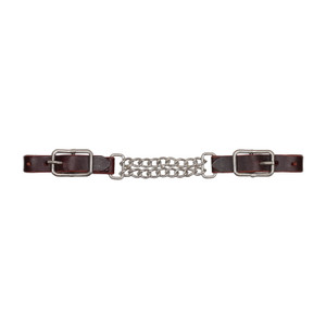 Showman Latigo Argentina Cow Leather Double Curb Chain
