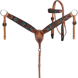 Showman Laurel Browband Headstall & Breast Collar Set