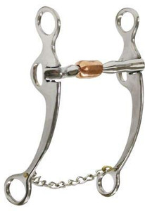 Showman Stainless Steel Reining Bit w/ 8" Cheeks Showman Stainless Steel Reining Bit w/ 8" Cheeks