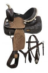 10" Double T Pony Saddle Set w/ Engraved Silver Conchos