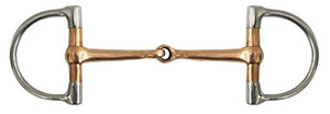Showman 5" Copper Broken Snaffle D-Ring Bit