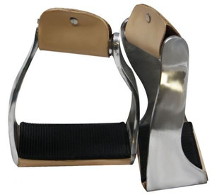 Showman Lightweight Twisted Aluminum Stirrups w/ Wide Rubber Grip Tread