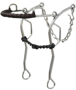 Showman Leather Gag Hackamore w/ 10.5" Cheeks Showman Leather Gag Hackamore w/ 10.5" Cheeks