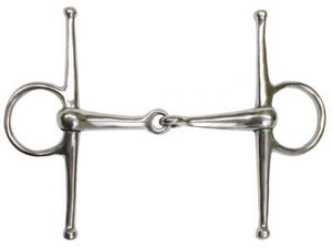 Showman Stainless Steel Full Cheek Snaffle Bit w/ 5" Broken Mouth Showman Stainless Steel Full Cheek Snaffle Bit w/ 5" Broken Mouth