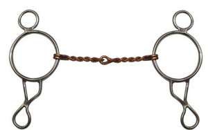 Showman Stainless Steel Wonder Bit w/ 5" Copper Twisted Broken Mouth Showman Stainless Steel Wonder Bit w/ 5" Copper Twisted Broken Mouth