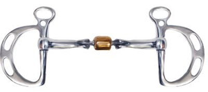 Showman Stainless Steel Kimberwick Style Bit w/ D Cheeks Showman Stainless Steel Kimberwick Style Bit w/ D Cheeks