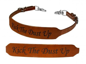 Showman "Kick the Dust Up" Branded Leather Wither Strap Showman "Kick the Dust Up" Branded Leather Wither Strap