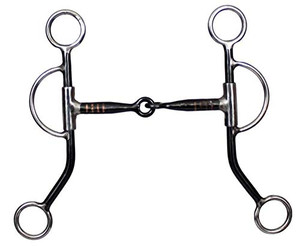 Showman Stainless Steel Training Snaffle Bit w/ 8" Cheeks