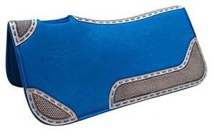 Showman 32" x 31" Blue Felt Saddle Pad