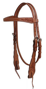 Showman Argentina Cow Leather Browband Headstall w/ Floral Tooled Accents Showman Argentina Cow Leather Browband Headstall w/ Floral Tooled Accents