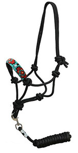 Showman Navajo Beaded Nose Cowboy Knot Rope Halter w/ 7' Lead Showman Navajo Beaded Nose Cowboy Knot Rope Halter w/ 7' Lead