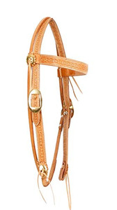Showman Argentina Cow Leather Browband Headstall w/ Stamped Design Showman Argentina Cow Leather Browband Headstall w/ Stamped Design