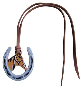 Leather Hand Painted Tie-On Horseshoe