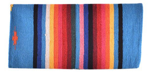 Turquoise Serape Acrylic Top Saddle Blanket