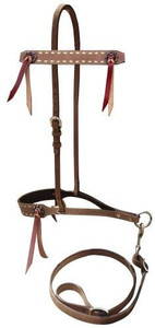 Showman Roughout Leather Noseband Tie Down & Strap Showman Roughout Leather Noseband Tie Down & Strap