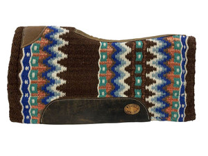 Klassy Cowgirl Barrel Style Brown Multi-Color Memory Felt Saddle Pad Klassy Cowgirl Barrel Style Brown Multi-Color Memory Felt Saddle Pad
