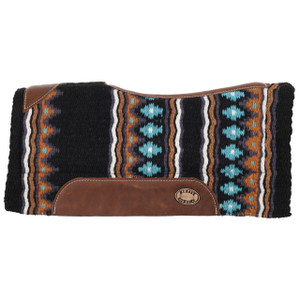 Klassy Cowgirl Barrel Style Orange, Black & Turquoise Memory Felt Saddle Pad Klassy Cowgirl Barrel Style Orange, Black & Turquoise Memory Felt Saddle Pad