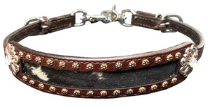 Showman Leather Wither Strap w/ Hair-On Cowhide Inlay