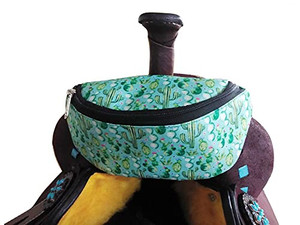 Showman Cactus Design Insulated Nylon Saddle Pouch Showman Cactus Design Insulated Nylon Saddle Pouch