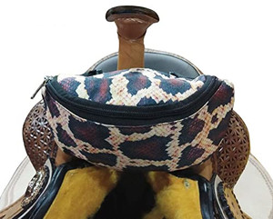 Showman Nylon Snake Print Saddle Pouch Showman Nylon Snake Print Saddle Pouch