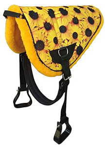 Showman Sunflower Print Bareback Saddle Pad Showman Sunflower Print Bareback Saddle Pad
